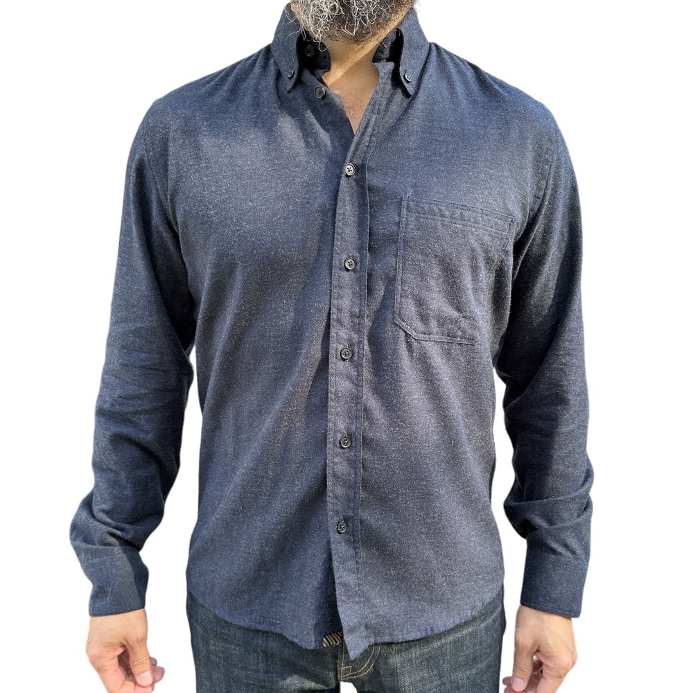 Billy Reid Cotton/Cashmere Blend Botton down Shirt, Men's Small